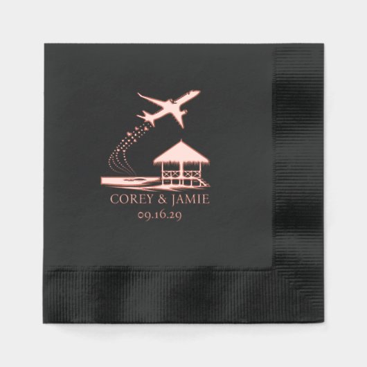 Maldives Passport 箔ナプキン (正面)