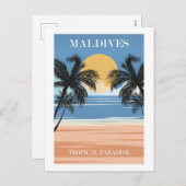 Maldives, Tropical Paradise シーズンポストカード (正面/裏面)