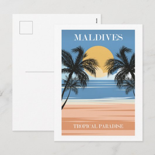 Maldives, Tropical Paradise シーズンポストカード (正面/裏面)