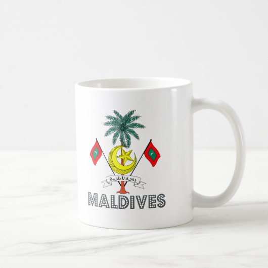 Maldivian紋章 コーヒーマグカップ (右)