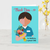 Male CNAお菓子ブーケをありがとう カード (黄色い花)