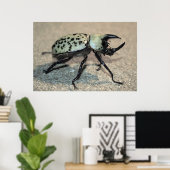 Male Eastern Hercules Beetle Poster ポスター (ホームオフィス)