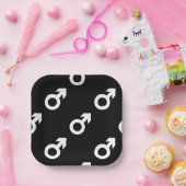 male gender symbol black white ペーパープレート (パーティー)