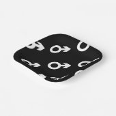 male gender symbol black white ペーパープレート (傾斜あり)
