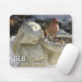 Male House Finch yourイニシャルマウスパッド マウスパッド (マウス)