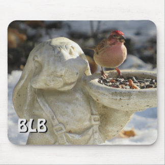 Male House Finch yourイニシャルマウスパッド マウスパッド
