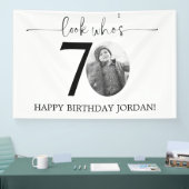 Male Look Who's 70 Photo 80誕生日 横断幕 (トレードショー)