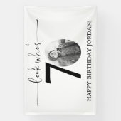 Male Look Who's 70 Photo 80誕生日 横断幕 (縦)