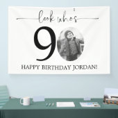 Male Look Who's 90 Photo 80誕生日 横断幕 (トレードショー)