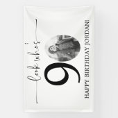 Male Look Who's 90 Photo 80誕生日 横断幕 (縦)