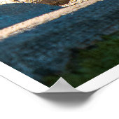 Male Mallard Duck Perched on Lakeside Stones ポスター (角)