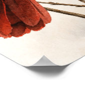 Male Northern Cardinal ポスター (角)