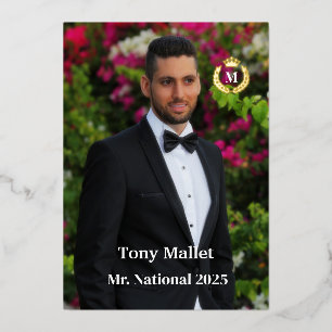 Male Pageantオートグラフカード 箔招待状