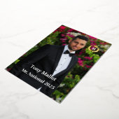 Male Pageantオートグラフカード 箔招待状 (回転した状態)