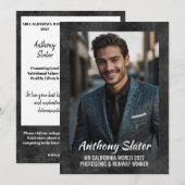 Male Pageant Autograph Cards - Modern Border 招待状 (正面/裏面)