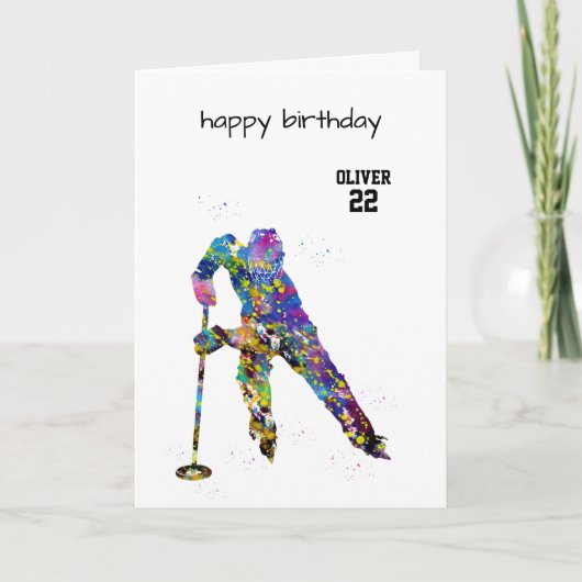 Male Ringette Player  カード (正面)