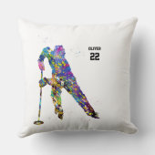 Male Ringette Player クッション (裏面)