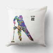 Male Ringette Player クッション (正面)