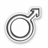 Male Symbol シール (正面)