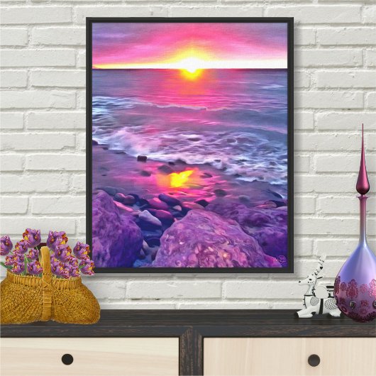 Malecon Sunset 0911 アート キャンバスプリント