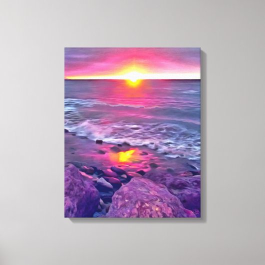 Malecon Sunset 0911 Art キャンバスプリント (正面)