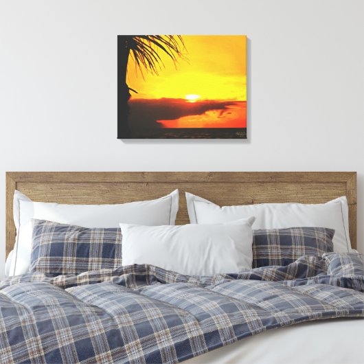 Malecon Sunset 2441 Art Canvas Print キャンバスプリント (インサイチュ (寝室))
