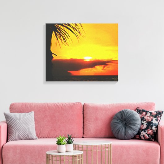 Malecon Sunset 2441 Art Canvas Print キャンバスプリント (インサイチュ (リビング))