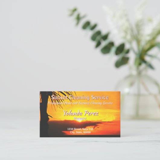 Malecon Sunset 2441 QR Code 名刺 (スタンド正面)