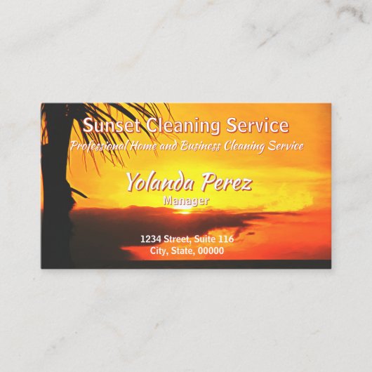 Malecon Sunset 2441 QR Code 名刺 (正面)