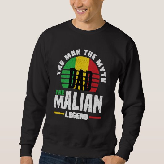 Mali Malian Mali Flag Fathers Day スウェットシャツ (正面)