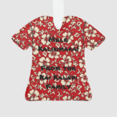 Maliaのハイビスカスのハワイのヴィンテージのアロハワイシャツ オーナメント (裏面)