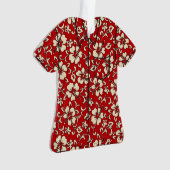 Maliaのハイビスカスのハワイのヴィンテージのアロハワイシャツ オーナメント (正面)