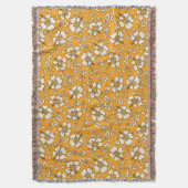 Maliaのハイビスカスのハワイの花のブランケット スローブランケット (正面縦)