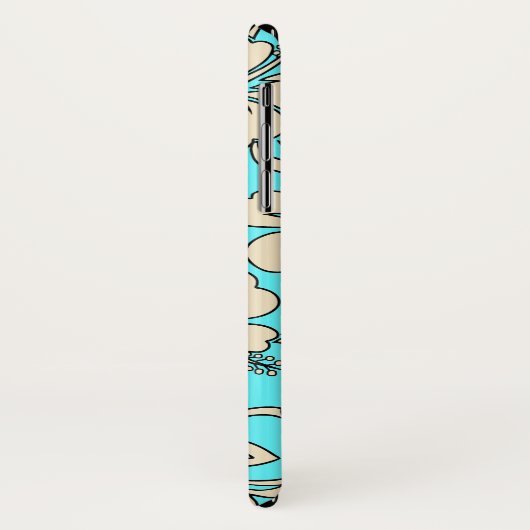 Maliaのハイビスカスのハワイの花の水のクリーム Case-Mate iPhoneケース (裏面/左)