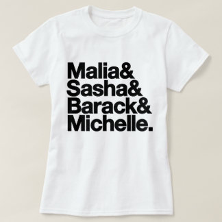 Malia及びSasha及びバラク及びミシェール Tシャツ