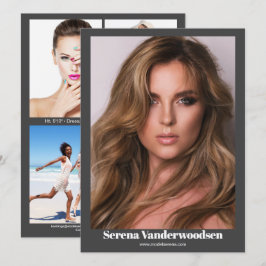 Malibu 5モデリングコンポジットカード | 両面 招待状