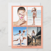 Malibu 5モデリングコンポジットカード | 両面 招待状 (裏面)