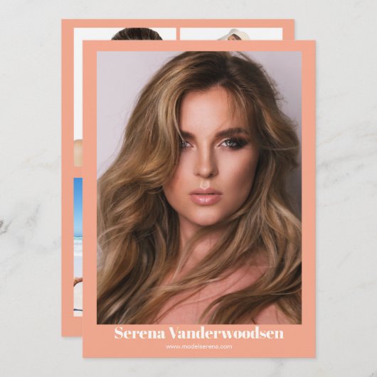 Malibu 5モデリングコンポジットカード | 両面 招待状 (正面/裏面)