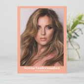 Malibu 5モデリングコンポジットカード | 両面 招待状 (スタンド正面)