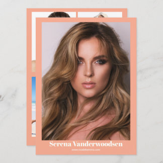 Malibu 5モデリングコンポジットカード | 両面 招待状