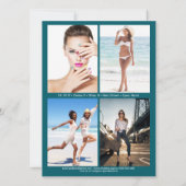 Malibu 5モデリングコンポジットカード | 両面 招待状 (裏面)