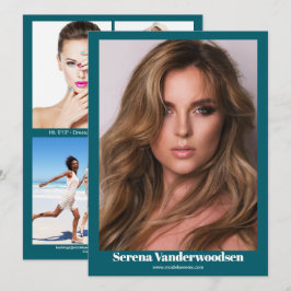 Malibu 5モデリングコンポジットカード | 両面 招待状