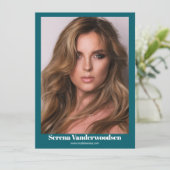 Malibu 5モデリングコンポジットカード | 両面 招待状 (スタンド正面)