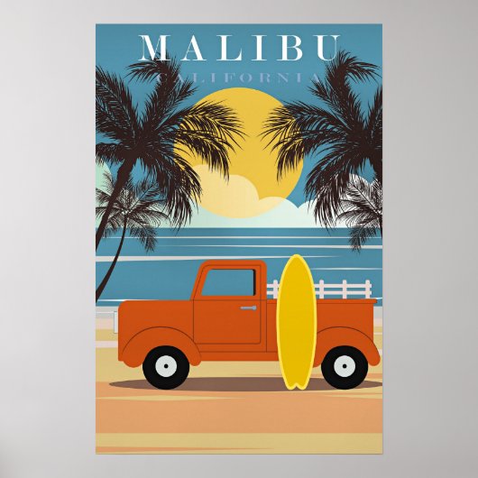 Malibu, Ca Travel Poster, ポスター (正面)