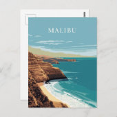 Malibu California Coastal Cliffs ポストカード (正面/裏面)