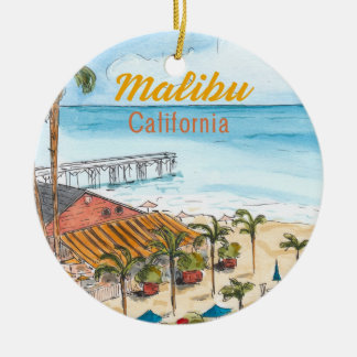 Malibu Los Angles California Ornament セラミックオーナメント