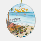 Malibu Los Angles California Ornament セラミックオーナメント (左)