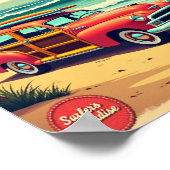 Malibu – Surfer’s Paradise Retro Poster ポスター (角)