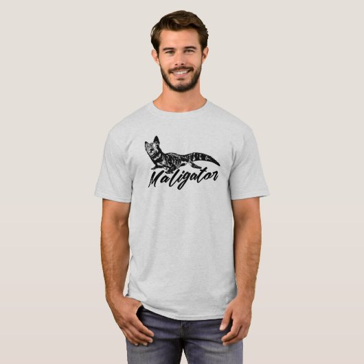 Maligator - Malinois -ベルギーの羊飼い Tシャツ (正面フル)