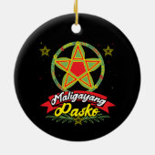 Maligayang Pasko Filipino Christmas Philippines セラミックオーナメント (裏面)